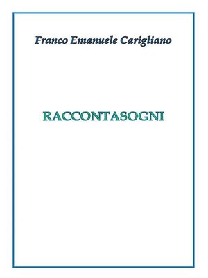 cover image of Raccontasogni